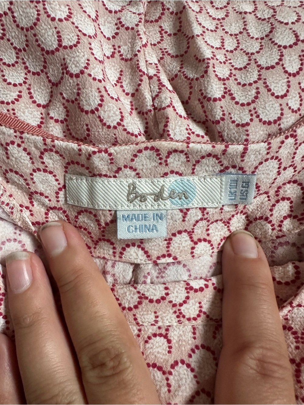Boden | Pink and White Alisa Dress | Size 6 - Picture 5 of 10